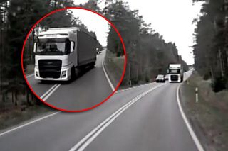 Kierowca tira pruł prosto na autobus pełen pasażerów! Wszystko się nagrało