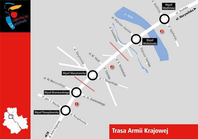 Trasa AK kolejny etap przebudowy