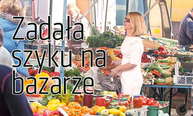 Zadała  szyku na bazarze