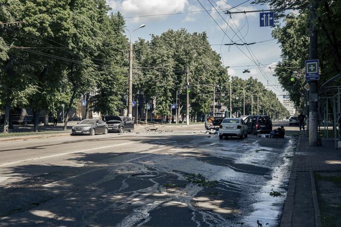 Miasto Sumy na Ukrainie.