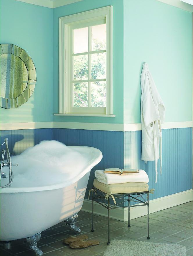 Błękitny pokój kąpielowy