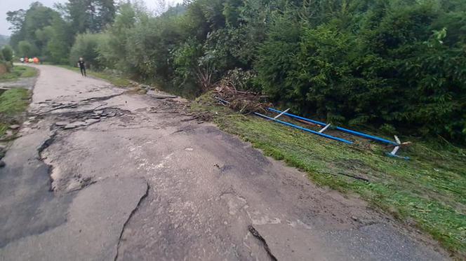 Straty po ulewie w Wojkowej