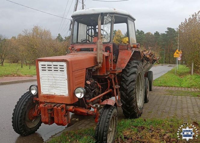 Traktorzysta bez uprawnień zatrzymany w gminie Mirzec