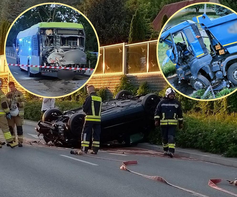 Olsztyn: Pijany kierowca wywrotki staranował autobus