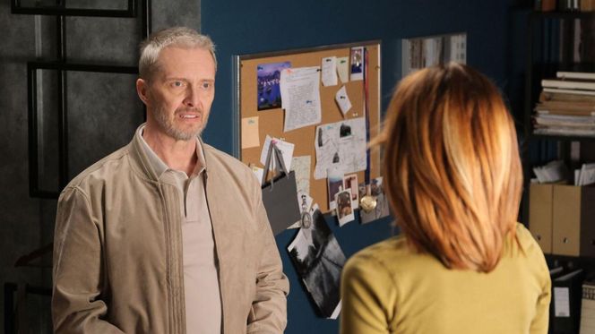 M jak miłość odc. 1874. Kama (Michalina Sosna), Brzeziński (Grzegorz Kowalczyk)