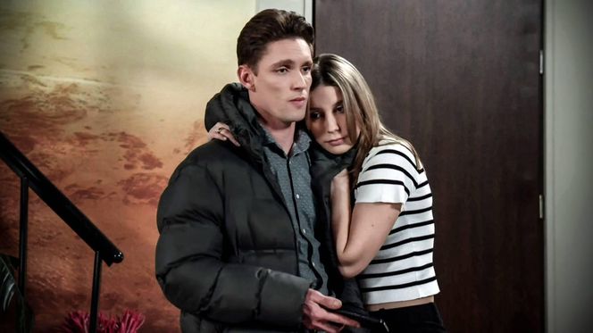 	Pierwsza miłość odc. 4013. Oskar (Filip Gurłacz), Kalina (Magdalena Wieczorek)