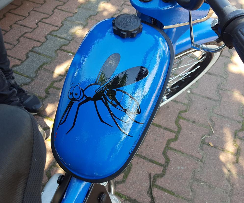Fani starych polskich motorowerów z Bzyk Raider ze Swarzędza zrobili sobie postój w Lesznie