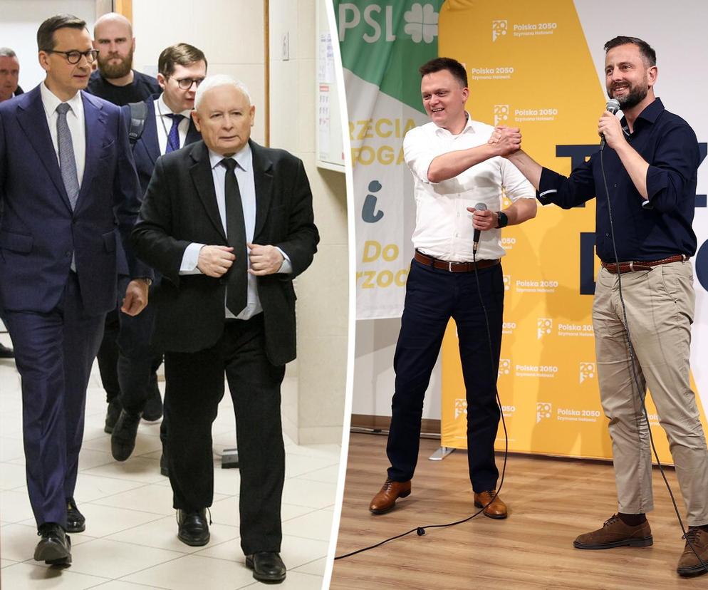 Kaczyński i Morawiecki oraz Kosiniak i Hołownia