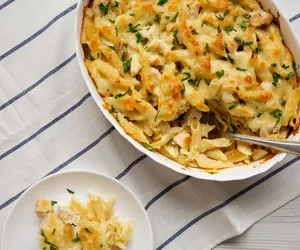 Zapiekanka Kurczak Alfredo - prosta  i idealna na niedrogi obiad