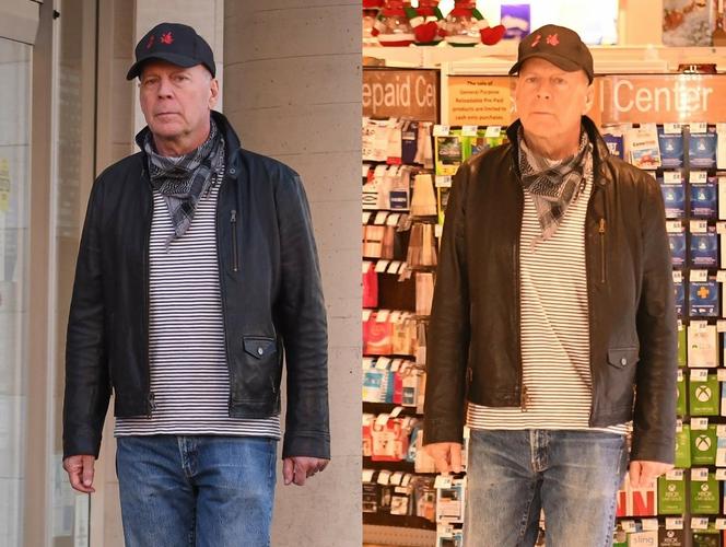 Bruce Willis w sklepie bez maseczki