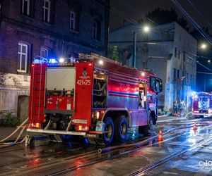 Pożar pustostanu w Chorzowie. 31-letni sprawca podpalenia usłyszał zarzuty