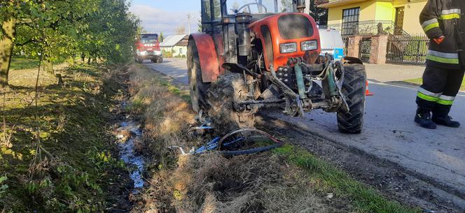 Śmiertelny wypadek w Szczereżu. Nie żyje rowerzysta potrącony przez traktor