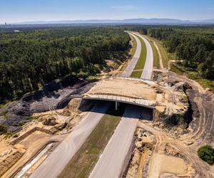 Plac budowy S1 Oświęcim - Dankowice w sierpniu 2024