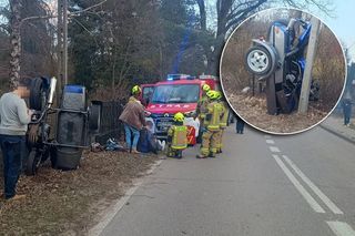 Kosewko. Jechali motocyklem z koszem. Uderzyli w betonowy słup. Pilna akcja służb