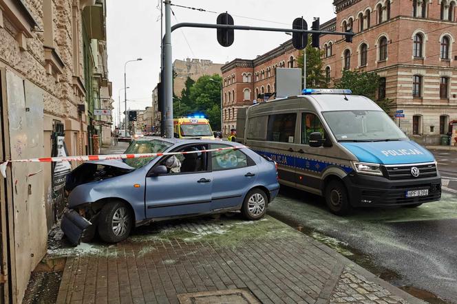 Wypadek na Placu Dąbrowskiego w Łodzi