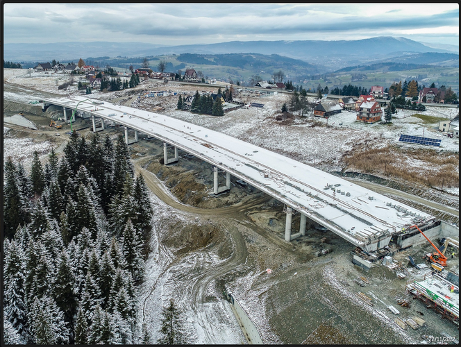 Budowa zakopianki Rdzawka - Nowy Targ  