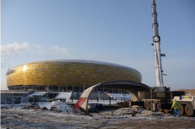 Tunel do stadionu PGE arena Gdańsk - budowa 