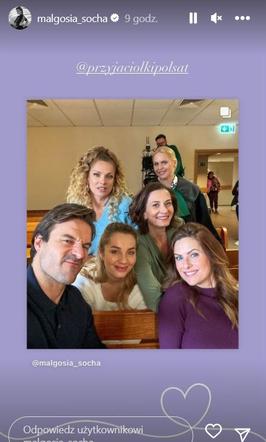 Przyjaciółki, na planie 21 sezonu: Inga (Małgorzata Socha), Patrycja (Joanna Liszowska), Borys (Piotr Stramowski) 