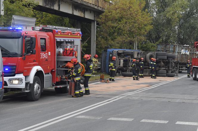 Wypadek ciężarówki