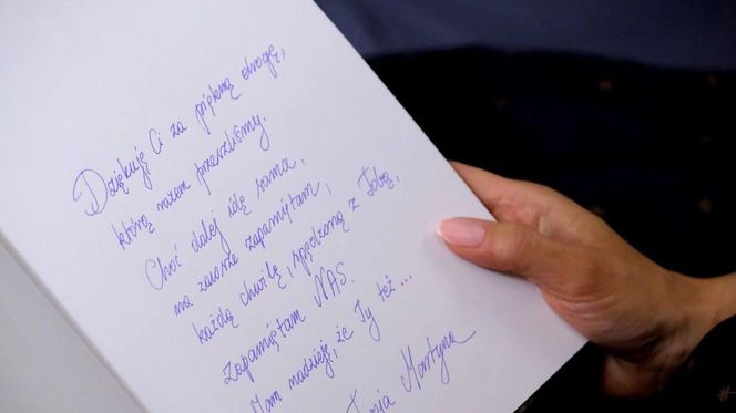 	M jak miłość odc. 1847. Dedykacja Martyny dla Marcina w książce "Alpy"