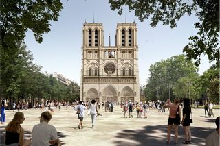 Projekt zagospodarowania przestrzeni Notre Dame po odbudowie