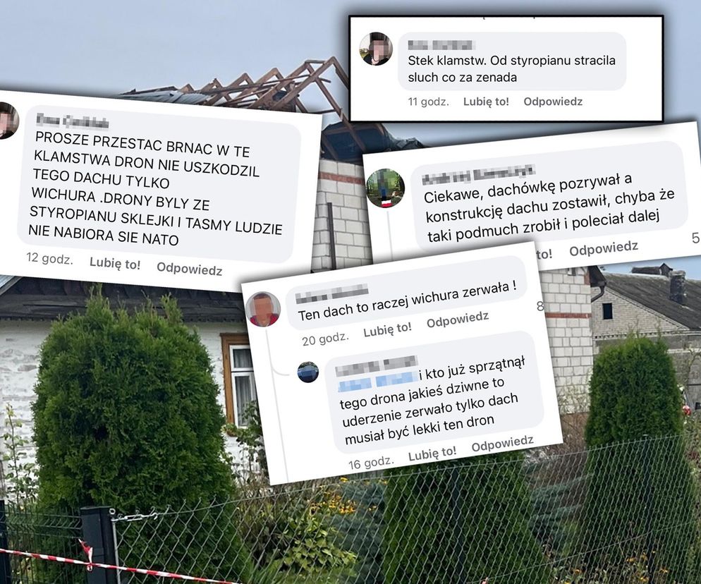 Dom we wsi Wyryki zniszczony przez burzę, a nie drona? Bzdura!