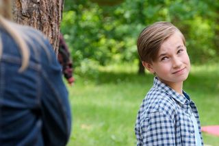 M jak miłość, odcinek 1888. Lenka (Olga Cybińska), Misiek (Aleksander Bożyk)