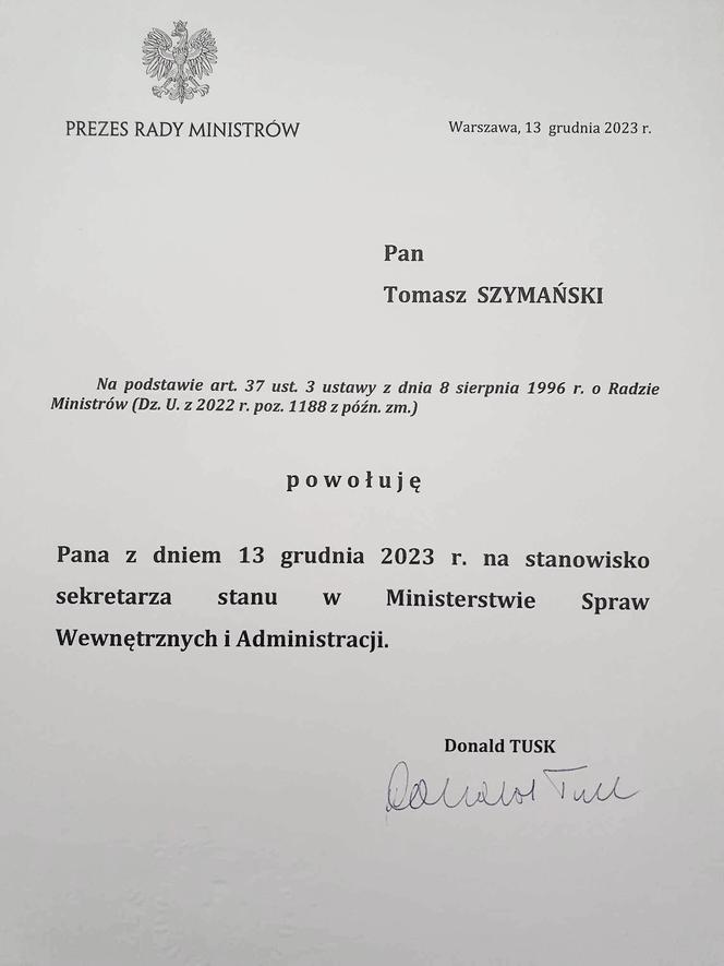 Tomasz Szymański dokument