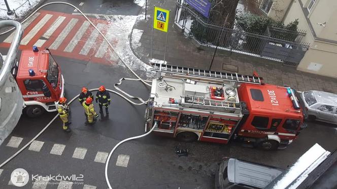 Pożar w Krakowie przy ul. Smoleńsk