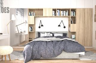 Sypialnia z miejscem na książki