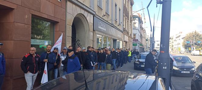 Protest górników w Katowicach w sprawie taniego węgla