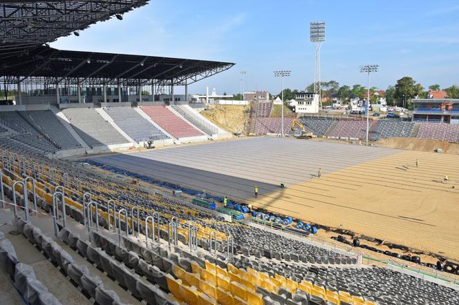 Budowa stadionu w Szczecinie - sierpień 2020