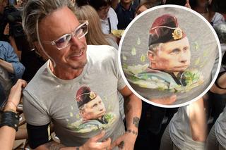 Mickey Rourke nosił koszulkę z twarzą Putina. Teraz się tłumaczy i szlocha na wizji