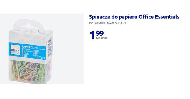 Spinacze do papieru Office Essentials  60–125 sztuk | Różne warianty