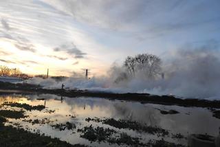 Pożąr składowiska opon w Raciniewie