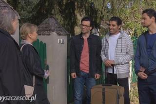 Barwy szczęścia odc. 1481. Nabil (Daniel Salman), Fayad (Amin Bensalem), Basem (Alaa Gomaa), Basia (Sławomira Łozińska)