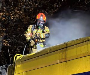 Ciężarówka płonęła jak pochodnia! Droga była zablokowana