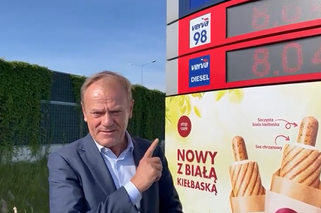 Donald Tusk odwiedził stację paliw. Mówił o sztuczce polityków PiS