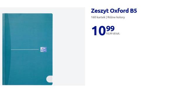 Zeszyt Oxford B5  160 kartek | Różne kolory