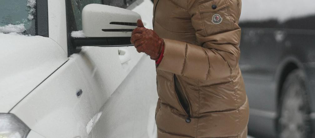 Mucha skrobie szyby kartą kredytową