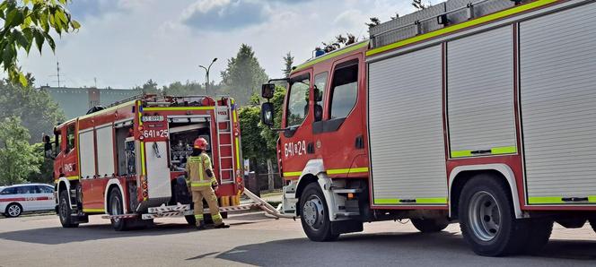 Pożar w domu parafialnym przy kościele bł. Karoliny w Tychach