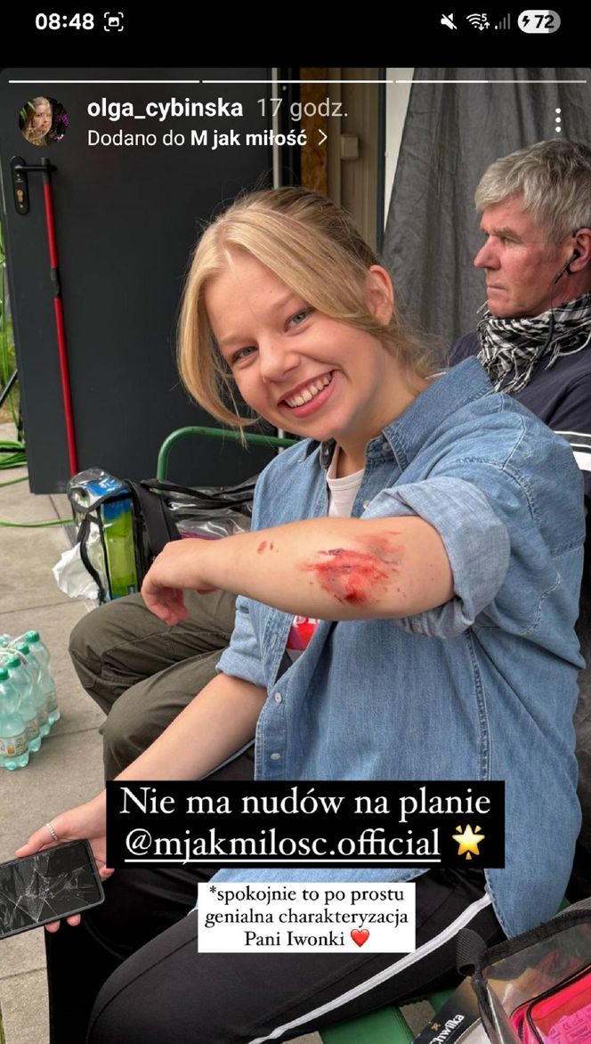 M jak miłość nowy sezon. Lenka (Olga Cybińska) na planie