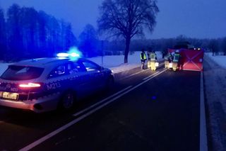 Tragiczny wypadek na DK 63. Mężczyzna nie żyje