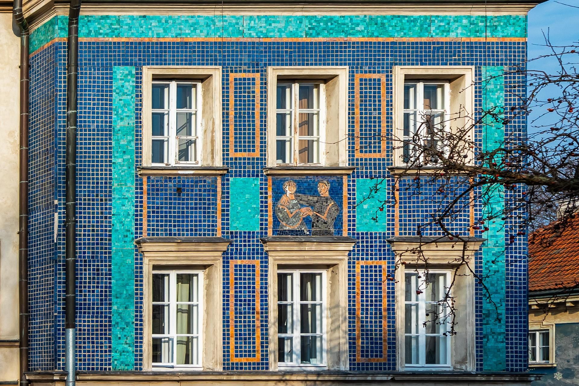 Mozaika na Mostowej 9a w Warszawie