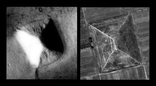 Tajemnicze konstrukcje odkryte na Marsie. "Piramida i papuga"