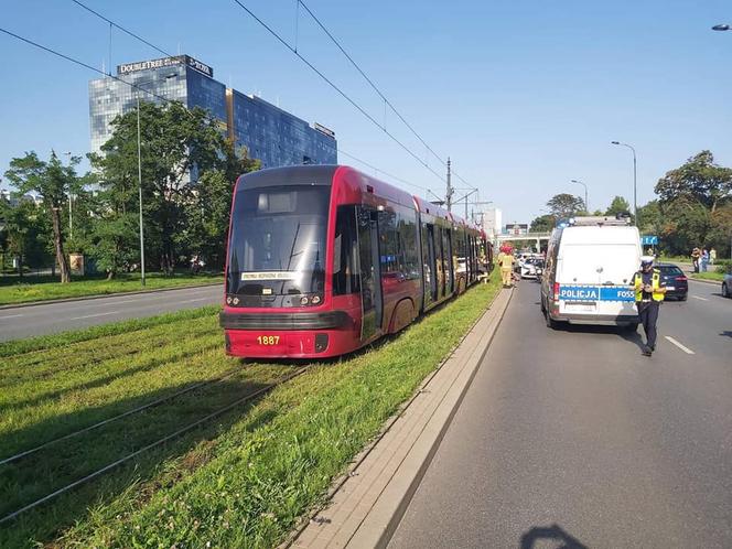 Łódź. Zderzenie tramwajów na Mickiewicza