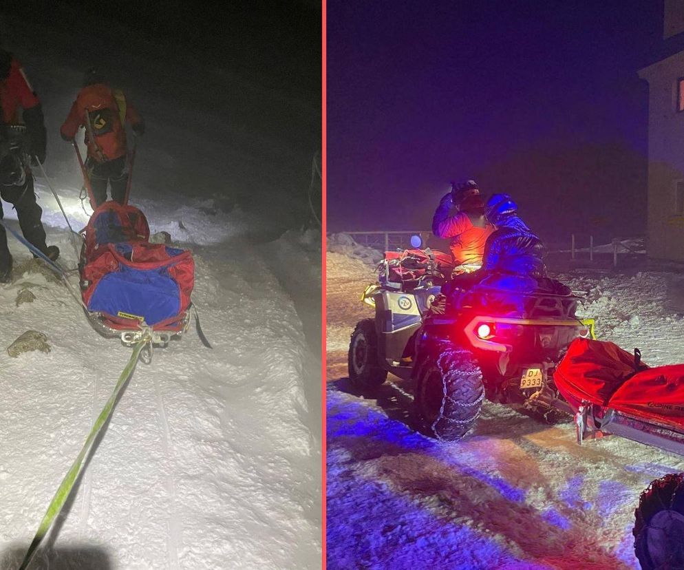 Poszli w góry i nie potrafili zejść. Goprowcy ratowali 4 osoby z okolic Śnieżki, w sieci burza 