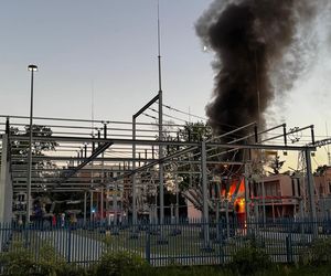 Pożar stacji przekaźnikowej