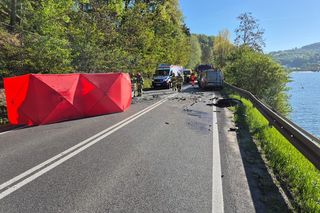Samochód osobowy zderzył się z busem w Czchowie. Sześć osób poszkodowanych