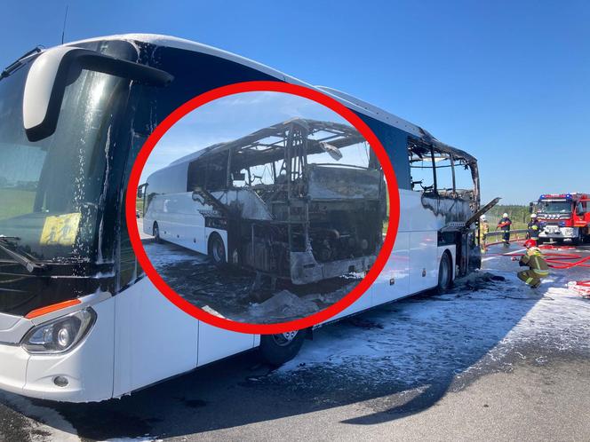 Zapalił się autobus ze szkolną wycieczką